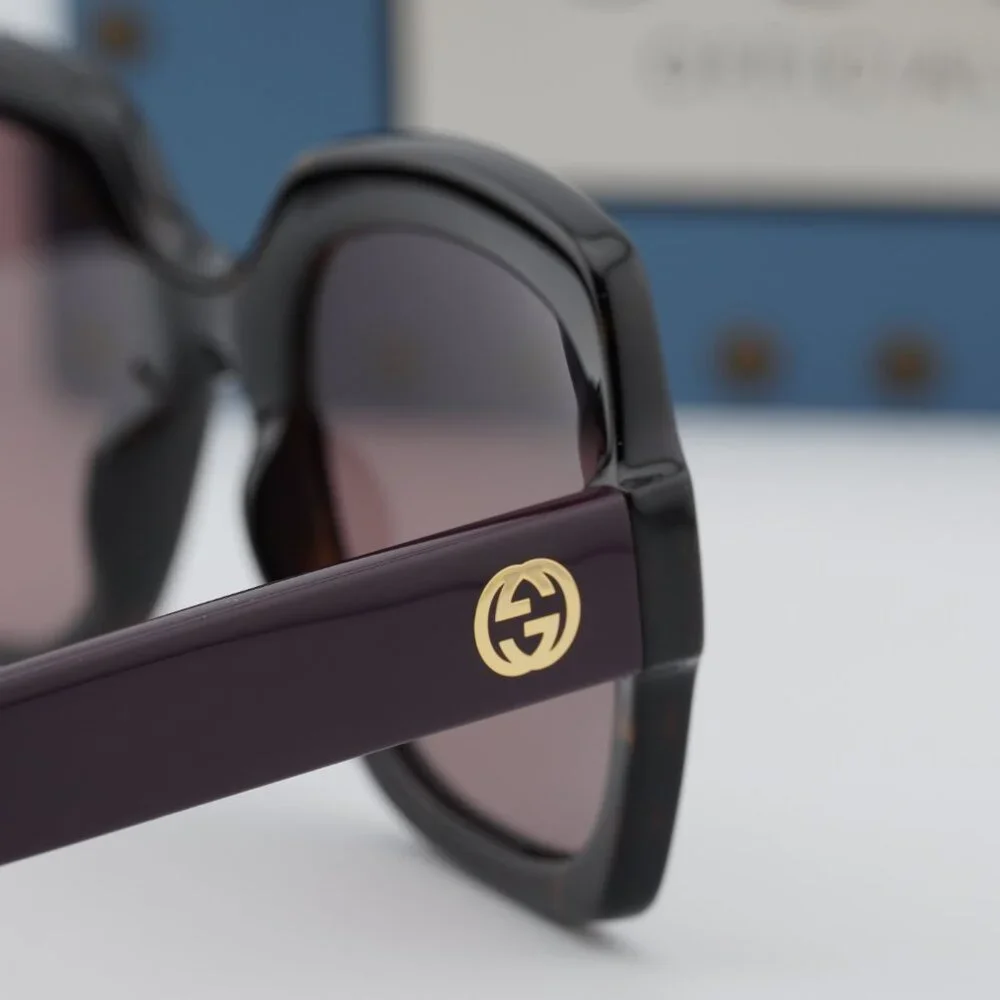 Gucci GG1337S 009 Square Sunglasses - Havana/Violet